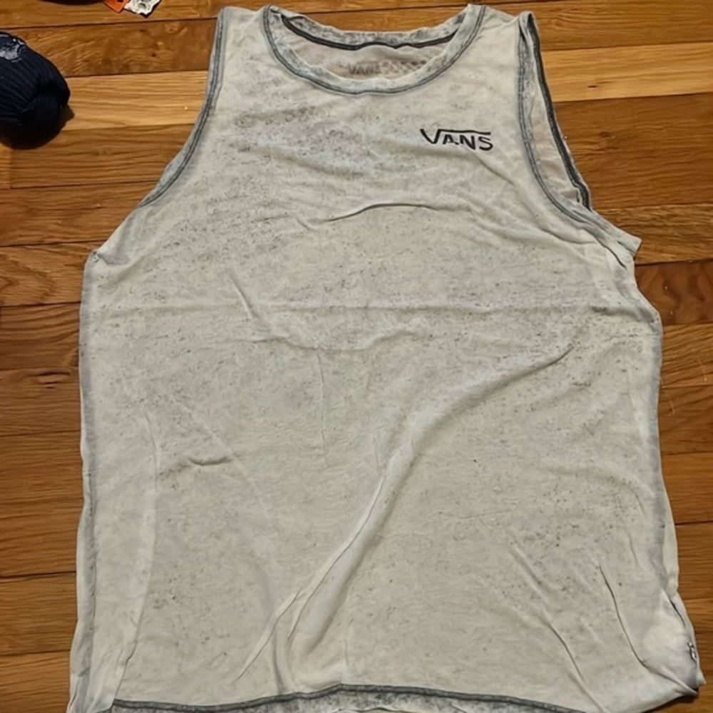 Vans medium see thru bleached tank top women’s